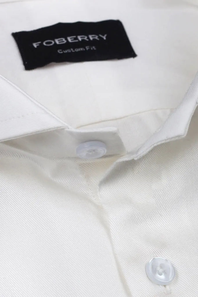 Pearl White Twill Shirt Foberry