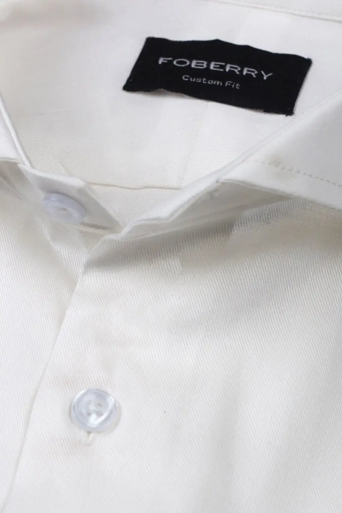 Pearl White Twill Shirt Foberry