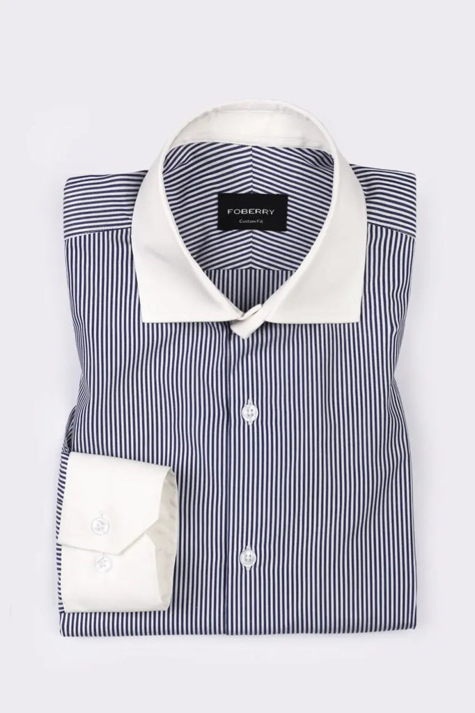 Fade ink Blue Striped Shirt Foberry