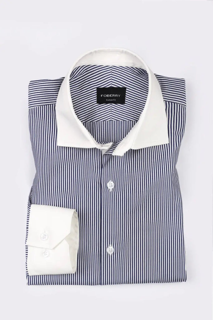 Fade ink Blue Striped Shirt Foberry