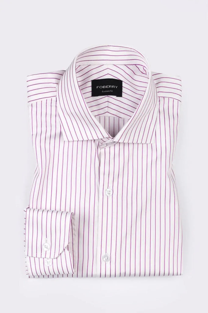 Magenta Pin Stripes Shirt Foberry