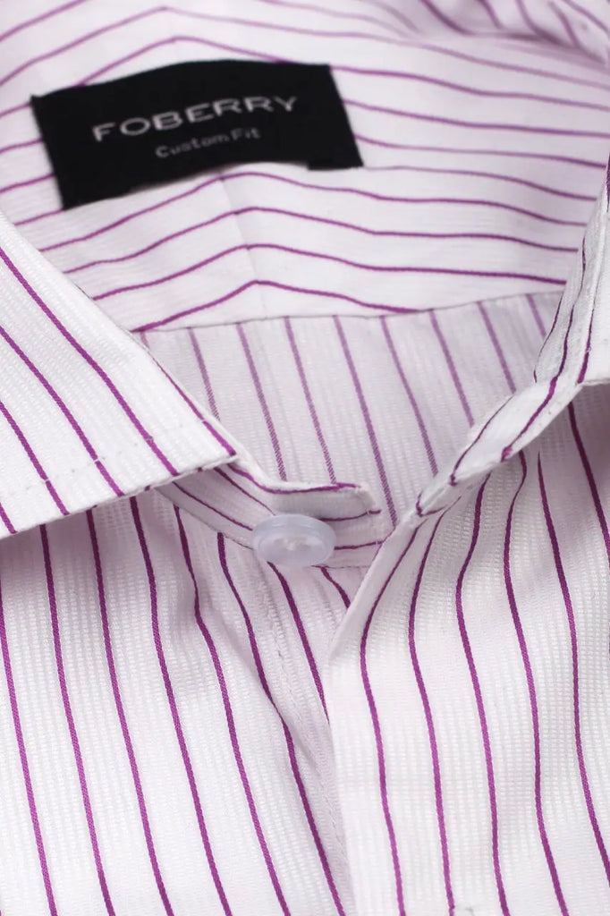 Magenta Pin Stripes Shirt Foberry