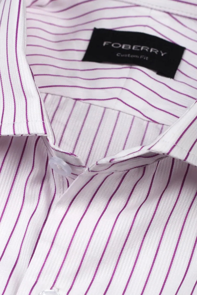 Magenta Pin Stripes Shirt Foberry