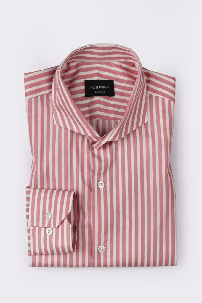 Pale Red Awning Striped Shirt Foberry