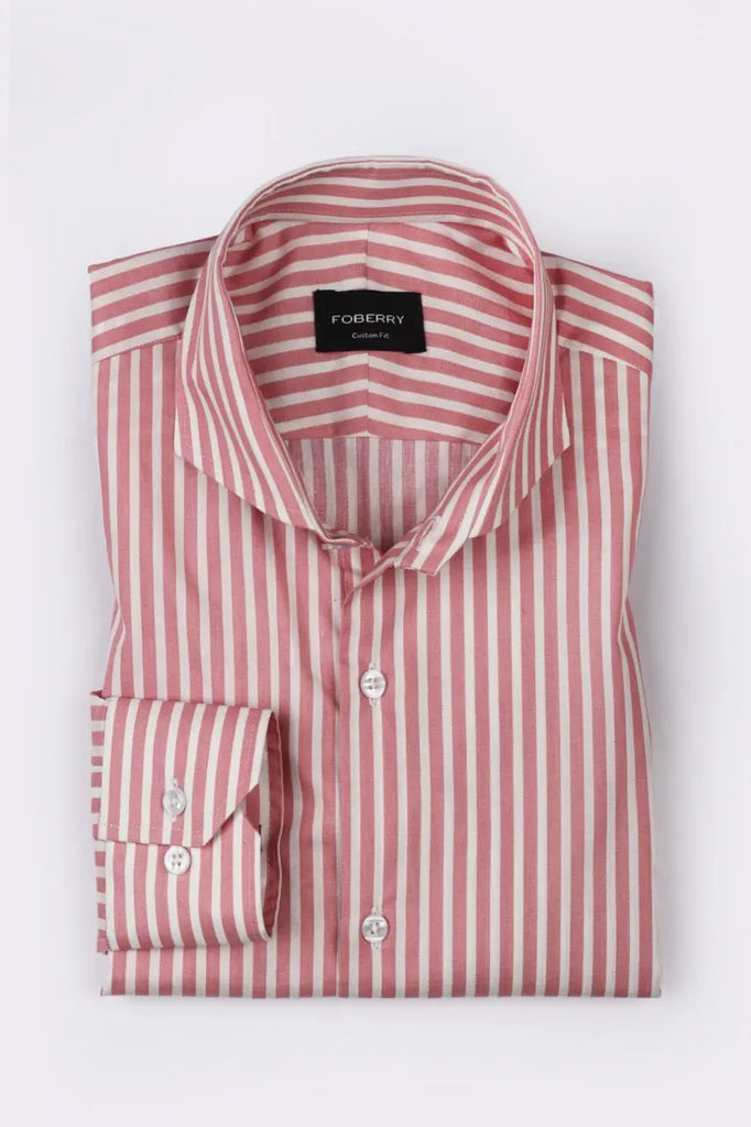 Pale Red Awning Striped Shirt Foberry