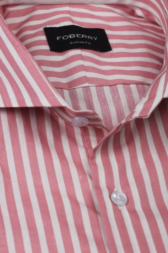 Pale Red Awning Striped Shirt Foberry