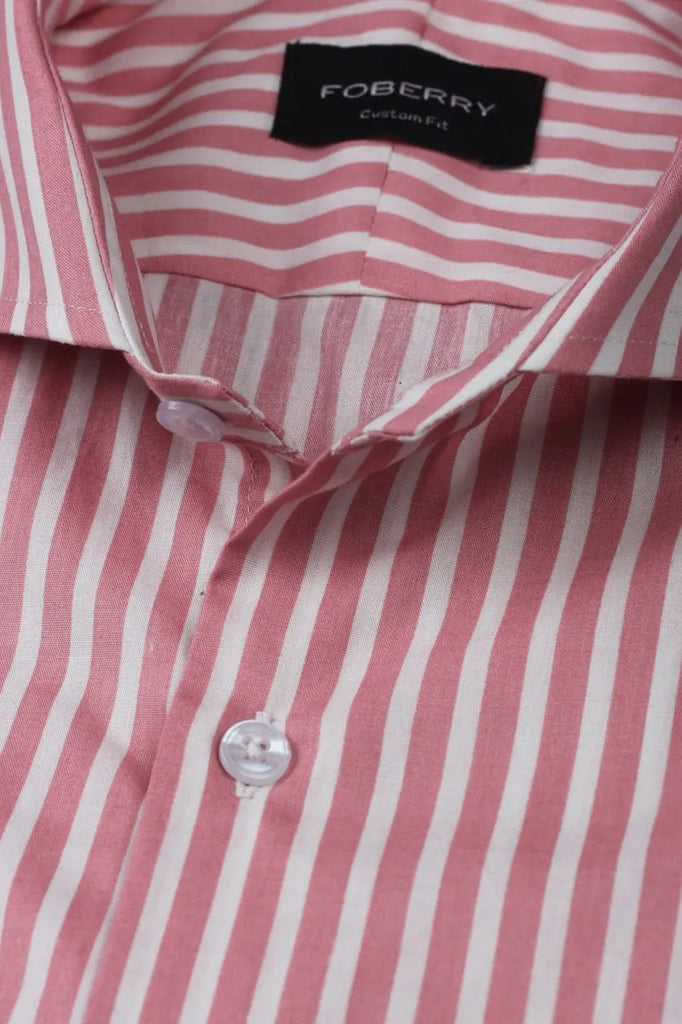 Pale Red Awning Striped Shirt Foberry